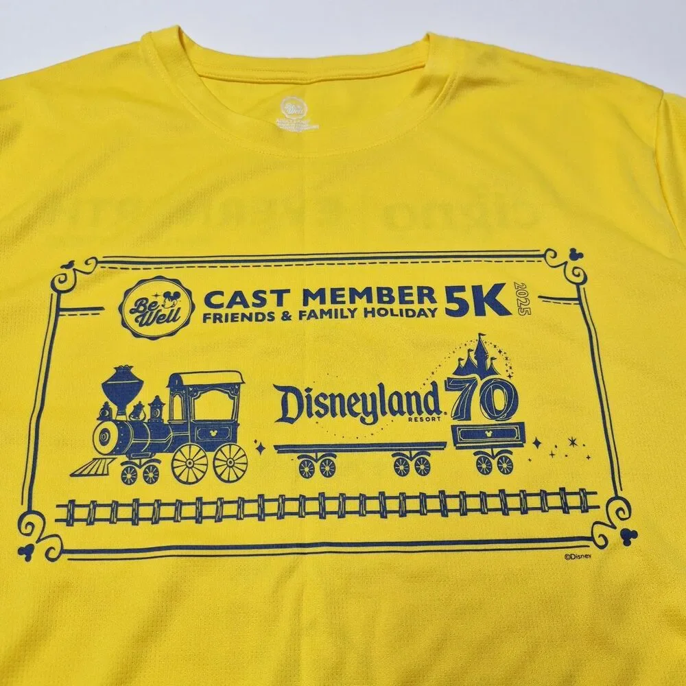 Disney Be Well 70th Anniversary Cast Member 5K Active Performance Shirt Gym L